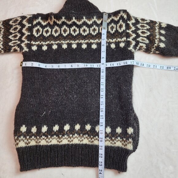 Vintage Gaeltarra Nordic Irish Wool Full Zip Sweater Jacket Womens Small - Picture 6 of 7